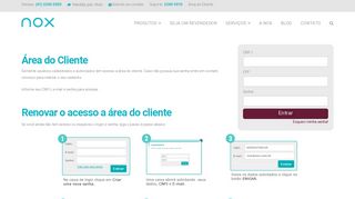 
                            1. Área do Cliente | Nox Automação | Espaço exclusivo