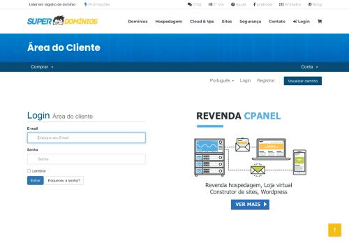 
                            1. Área do Cliente - Superdominios