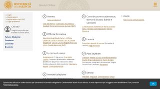 
                            1. Area personale Unisalento - Università del Salento