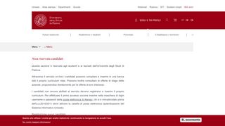 
                            6. Area riservata candidati | Università di Padova - Unipd