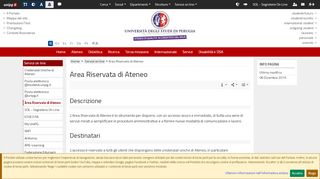 
                            3. Area Riservata di Ateneo - Università degli Studi di Perugia