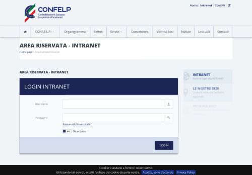 
                            11. Area riservata - Intranet - Confelp