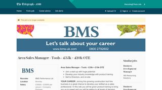 
                            13. Area Sales Manager - Tools - £35k + £10k OTE job | BMS ...