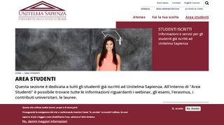 
                            1. Area studenti | Università degli Studi di Roma Unitelma Sapienza