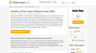 
                            5. ᐅ area2buy Erfahrungen aus 10 Bewertungen » 3.7/5 im Test