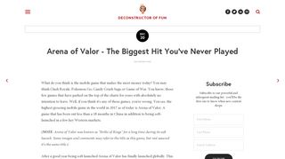 
                            11. Arena of Valor - The Biggest Hit You've Never Played — Deconstructor ...