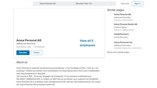 
                            12. Arena Personal AS | LinkedIn
