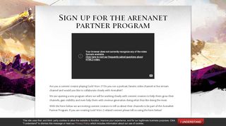 
                            8. ArenaNet Partner Program - Play Guild Wars 2 for free