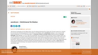 
                            12. arendicom — Multichannel für Marken | markt intern