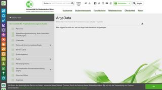 
                            6. ArgeData::Servicestelle für Projektabrechnungen & Audits::BOKU