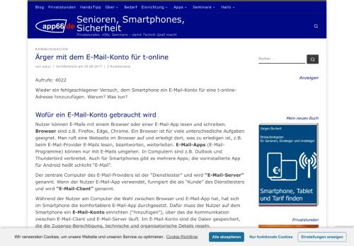 
                            7. Ärger mit dem E-Mail-Konto für t-online - Senioren, Smartphones, Apps