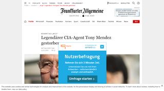
                            5. „Argo“: Legendärer CIA-Agent Tony Mendez gestorben - FAZ