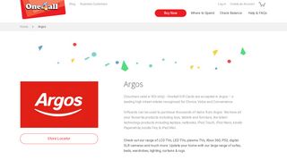 
                            8. Argos – Accepting One4all Gift Cards