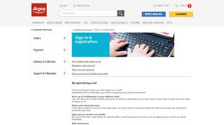 
                            5. Argos.co.uk Log in & Registration