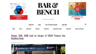 
                            10. Argus, AZB, SAM lead on merger of GRUH Finance into Bandhan Bank