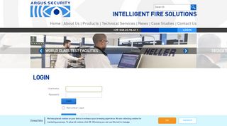 
                            9. Argus Security - Intelligent Fire Solutions - Login