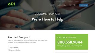 
                            2. ARI Customer Support | ARI Network Services