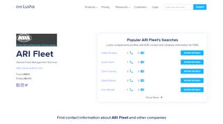 
                            13. ARI Fleet - Email Address Format & Contact Phone Number - Lusha