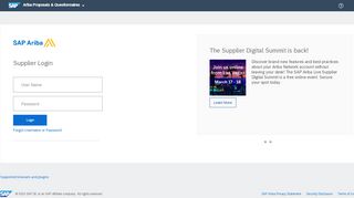 
                            1. Ariba sourcing login - Ariba Network
