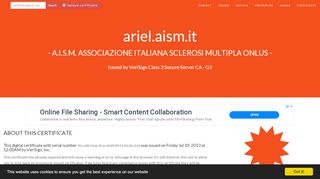 
                            4. ariel.aism.it by A.I.S.M. ASSOCIAZIONE ITALIANA SCLEROSI ...
