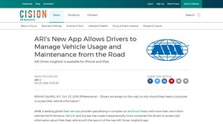 
                            7. ARI's New App Allows Drivers to Manage Vehicle Usage and ...