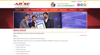 
                            10. ARISE COMPUTERS is entering into a collaboration with Webtel ...
