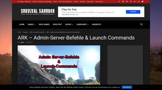 
                            9. ARK – Admin-Server-Befehle & Launch Commands - Survival ...