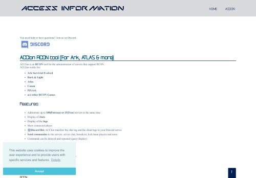 
                            5. ARK RCON tool ACCIon Ark-survival evolved - ACCInfo