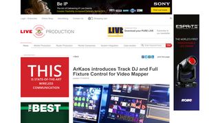 
                            11. ArKaos introduces Track DJ and Full Fixture Control for Video Mapper ...