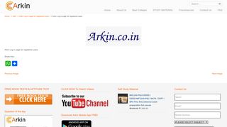 
                            3. Arkin Log in page for registered users | A r k i n