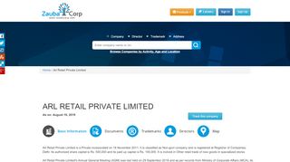 
                            5. ARL RETAIL PRIVATE LIMITED - Company, directors and contact ...