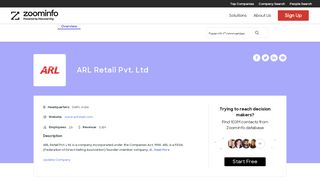
                            12. ARL Retail Pvt. Ltd | ZoomInfo.com