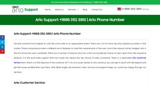 
                            9. Arlo Phone Number | +1-888-352-3810 | Arlo Support Number