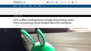 
                            12. Arlo suffers widespread outage preventing users from accessing cloud ...