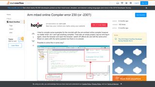 
                            12. Arm mbed online Compiler error 230 (or -230?) - Stack Overflow