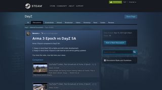 
                            9. Arma 3 Epoch vs DayZ SA :: DayZ General Discussions