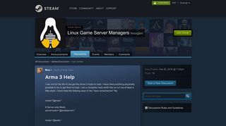 
                            4. Arma 3 Help :: Linux Game Server Managers - Steam Community