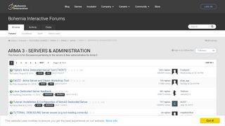 
                            3. ARMA 3 - SERVERS & ADMINISTRATION - Bohemia Interactive Forums