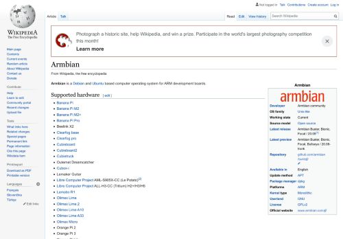 
                            9. Armbian - Wikipedia