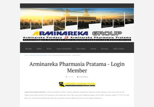 
                            4. Arminareka Pharmasia Pratama - Login Member ~ Arminareka Group
