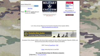 
                            3. Army HRC Evaluation Entry System (EES) [OER ... - MilitaryCAC