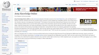 
                            11. Army Knowledge Online - Wikipedia