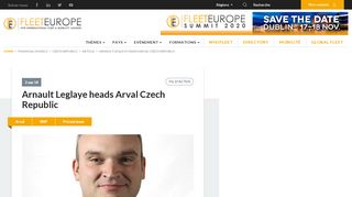 
                            12. Arnault Leglaye heads Arval Czech Republic | Fleet Europe