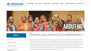 
                            3. Arohan- the leading financial service provider institution