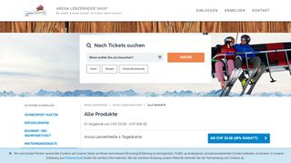 
                            11. Arosa Lenzerheide Tickets - Alle Produkte