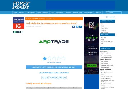 
                            9. AroTrade Review - is arotrade.com scam or good forex broker?