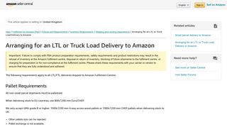 
                            9. Arranging for an LTL or Truck Load Delivery to Amazon – Amazon ...
