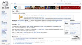 
                            8. ArrayFire - Wikipedia