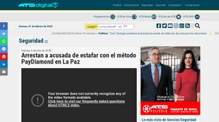 
                            8. Arrestan a acusada de estafar con el método PayDiamond en La ...