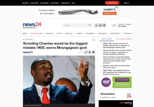 
                            9. 'Arresting Chamisa would be the biggest mistake,' MDC warns ...